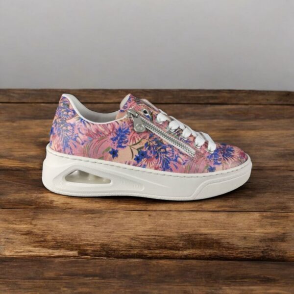 Kolorowe półbuty damskie sneakersy RIEKER N6401-90