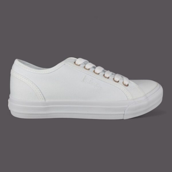 Trampki damskie Lee Cooper LCW-26-02-4078L Białe – Tekstyl, Złote Detale