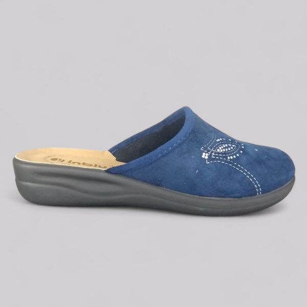 Pantofle Damskie Inblu CF000048 Granatowe Haft Cyrkonie